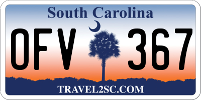 SC license plate OFV367
