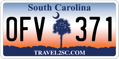 SC license plate OFV371