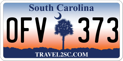 SC license plate OFV373