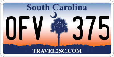 SC license plate OFV375