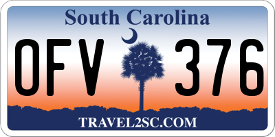 SC license plate OFV376