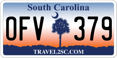 SC license plate OFV379