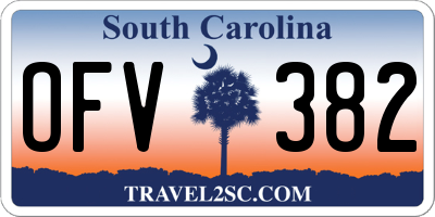 SC license plate OFV382