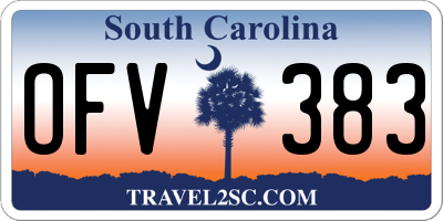 SC license plate OFV383