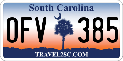 SC license plate OFV385