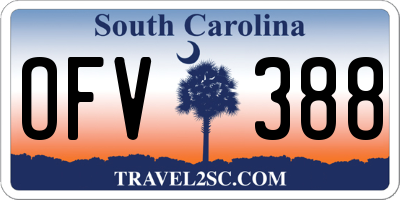 SC license plate OFV388