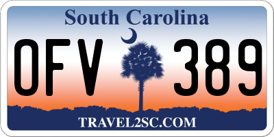 SC license plate OFV389