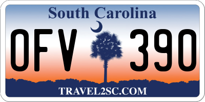 SC license plate OFV390