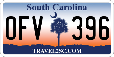 SC license plate OFV396