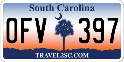 SC license plate OFV397