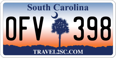 SC license plate OFV398