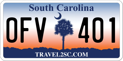SC license plate OFV401