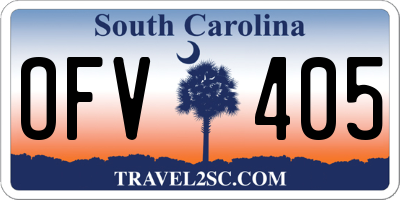 SC license plate OFV405