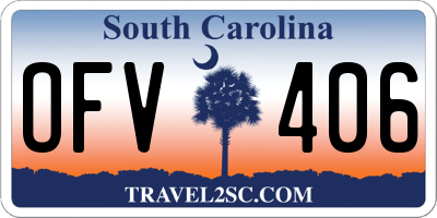 SC license plate OFV406