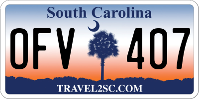 SC license plate OFV407