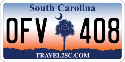 SC license plate OFV408