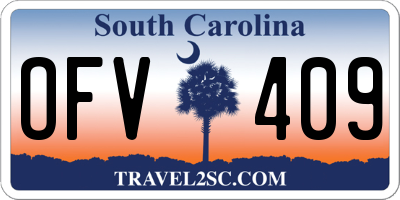 SC license plate OFV409