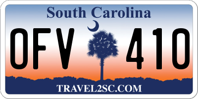 SC license plate OFV410