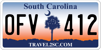 SC license plate OFV412