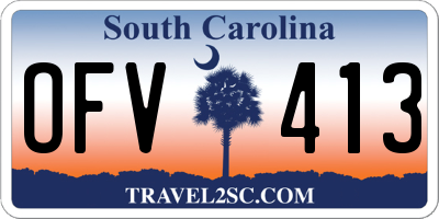 SC license plate OFV413