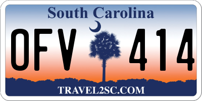 SC license plate OFV414