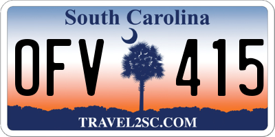SC license plate OFV415