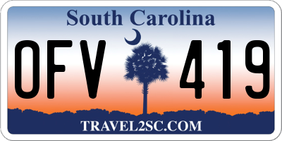 SC license plate OFV419