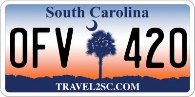SC license plate OFV420