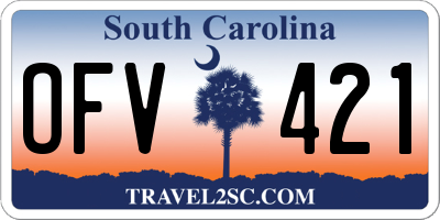 SC license plate OFV421