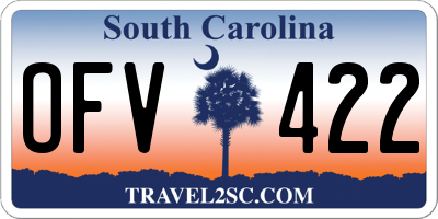 SC license plate OFV422