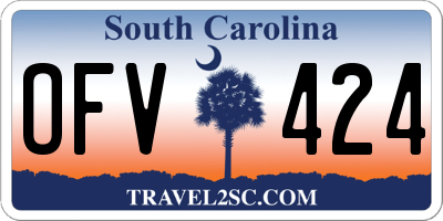 SC license plate OFV424