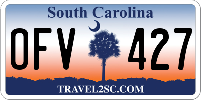 SC license plate OFV427