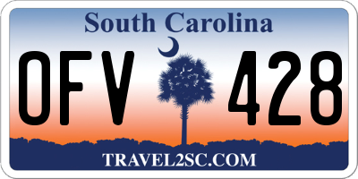 SC license plate OFV428