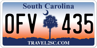 SC license plate OFV435