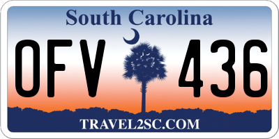 SC license plate OFV436