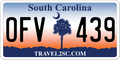 SC license plate OFV439