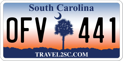 SC license plate OFV441