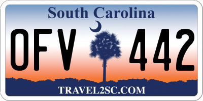 SC license plate OFV442