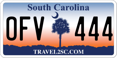SC license plate OFV444