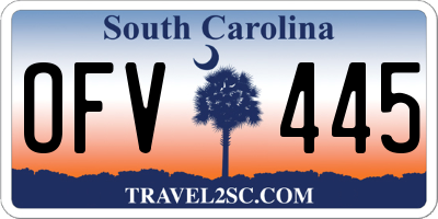 SC license plate OFV445