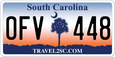 SC license plate OFV448