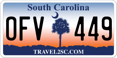 SC license plate OFV449