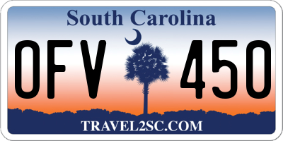 SC license plate OFV450