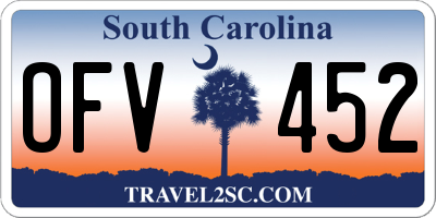 SC license plate OFV452