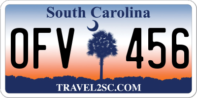 SC license plate OFV456