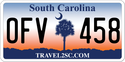 SC license plate OFV458