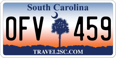 SC license plate OFV459