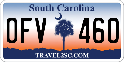 SC license plate OFV460