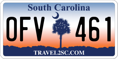 SC license plate OFV461