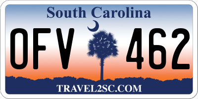 SC license plate OFV462